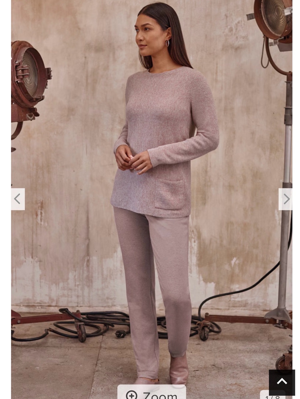 J. Jill Women's Straight Leg Knit Pants in Dusty Rose